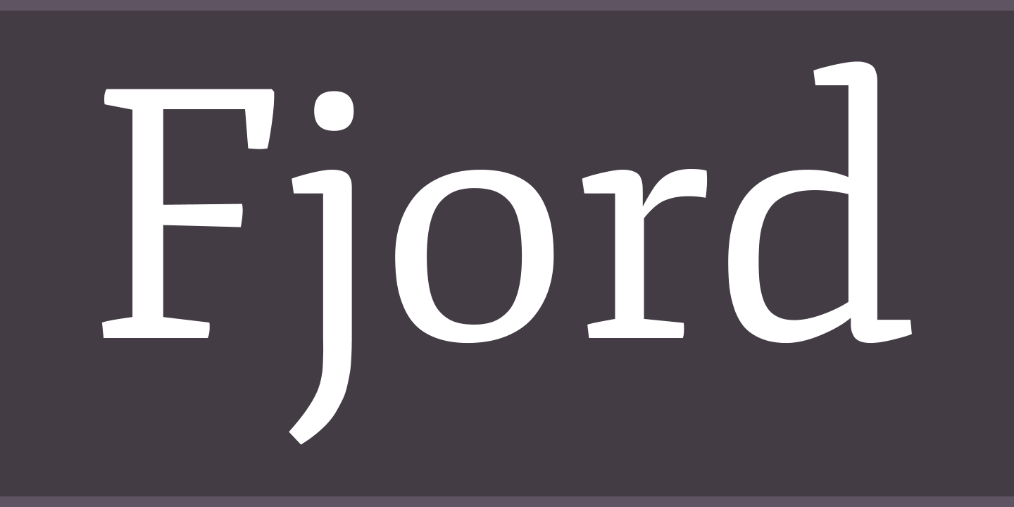 Шрифт Fjord